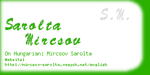 sarolta mircsov business card
